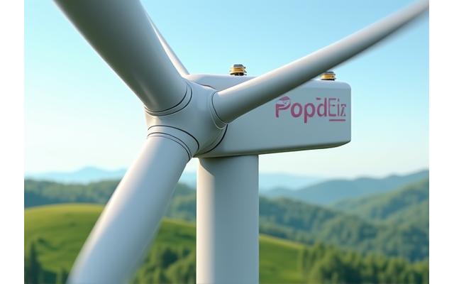 Modernste Windkraftanlagen auf einem Feld